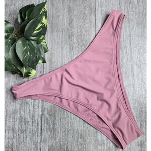 Cupshe Mauve High Waist Cheeky Swim Bottom NEW Women's XL